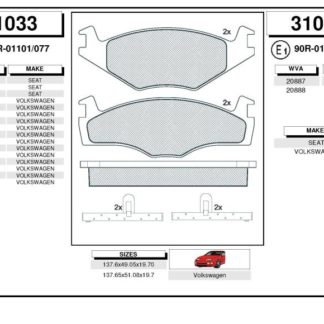 Zavorne ploščice SEAT, VW