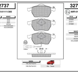 Zavorne ploščice AUDI, SEAT, VW